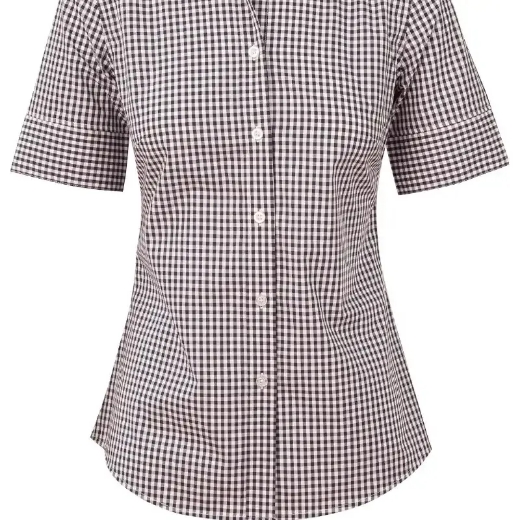 Picture of Winning Spirit, Ladies Gingham Check S/S Shirt